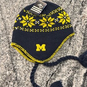 Adidas Michigan Maize and Blue Winter Hat